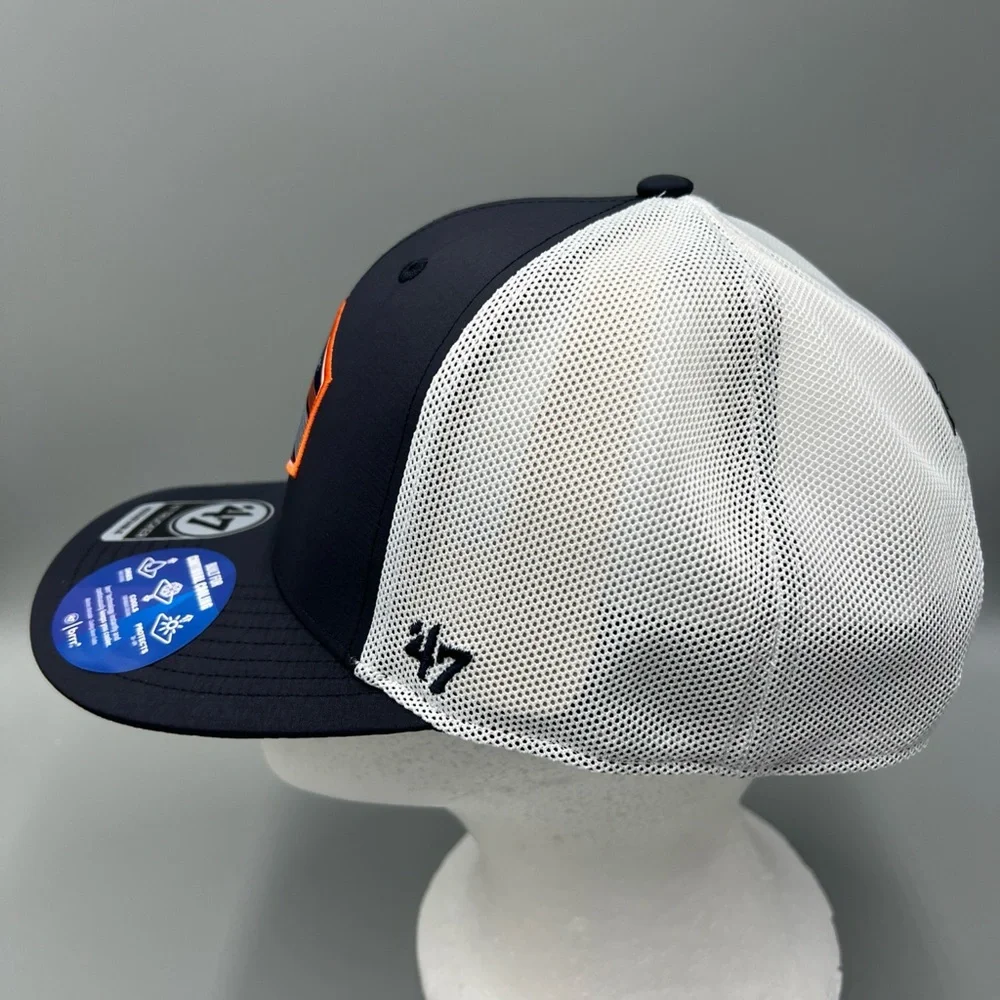 47 Brand Brrr Detroit Tigers Trucker Hat, MLB. Polyester Patch Adjustable Cap. - Picture 2 of 9